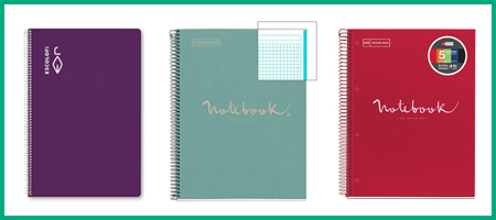 libretas y cuadernos espiral